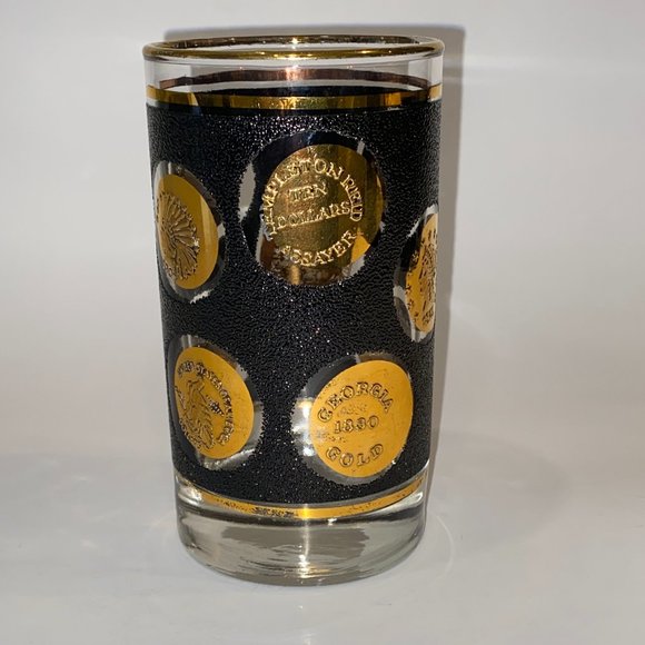 Vintage Libbey Glass Tumbler from Gold Coin Collection Textured - Picture 1 of 6